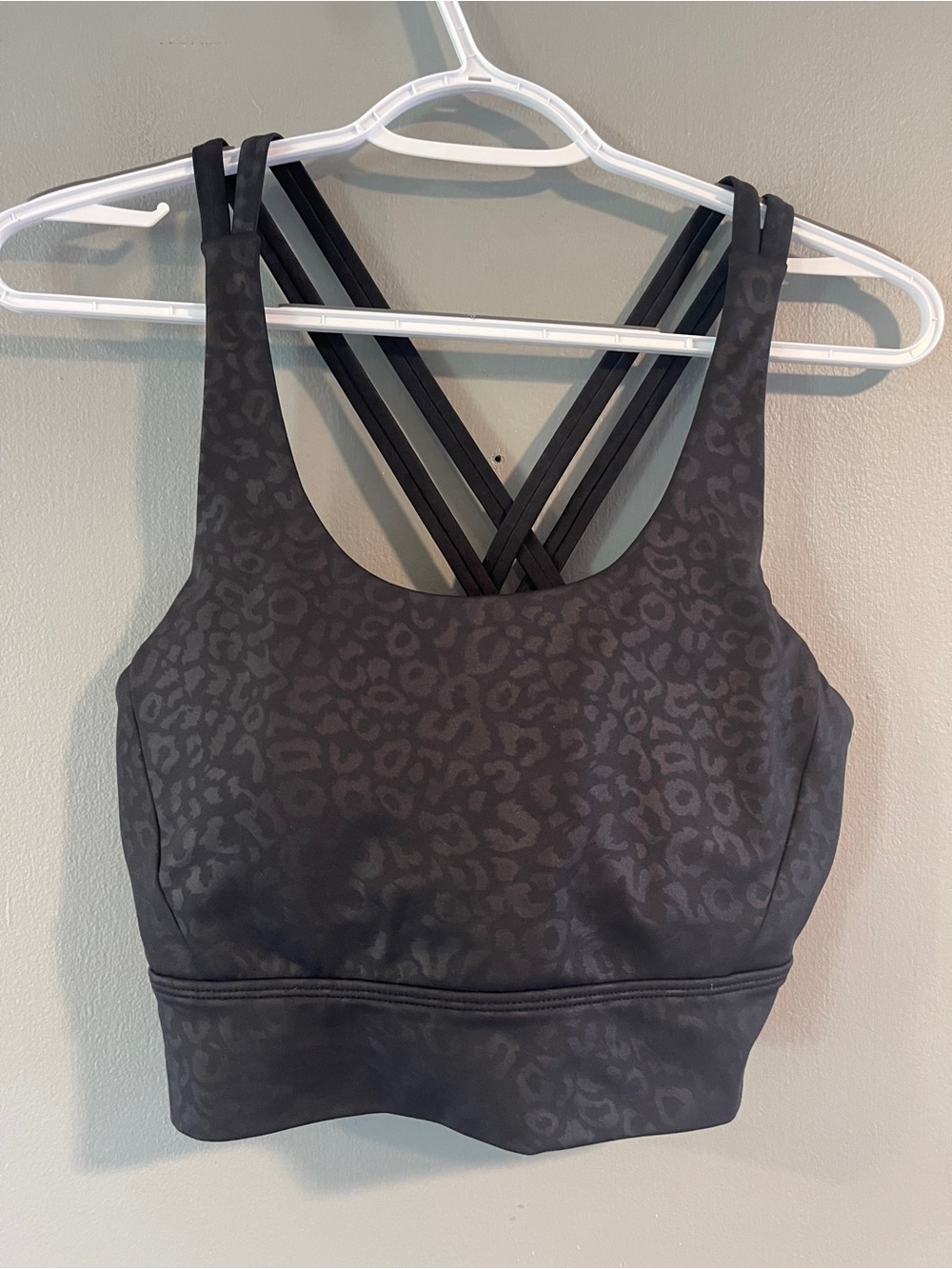 BUFF BUNNY COLLECTION Aurora Sports Bra Onyx Black Leopard ELYSIUM Size L